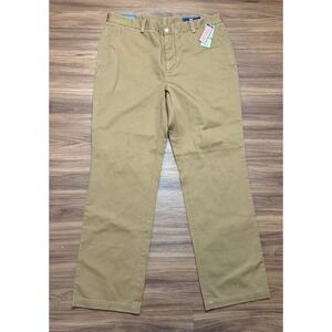 Vineyard Vines Mens Club Pant Solid Otter Brown Cotton Twill Chinos Sz 36x32